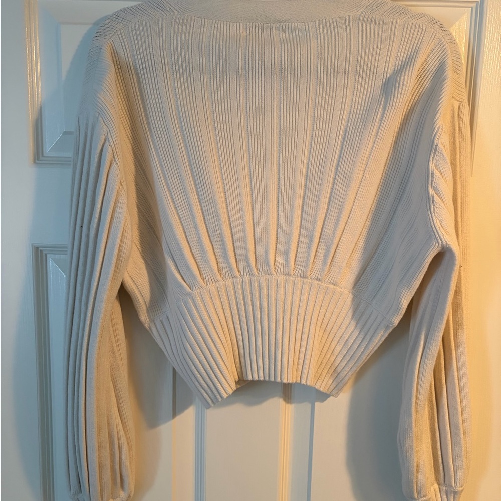 Wilfred Beige Ribbed Button-Up Cardigan - Picture 5 of 5